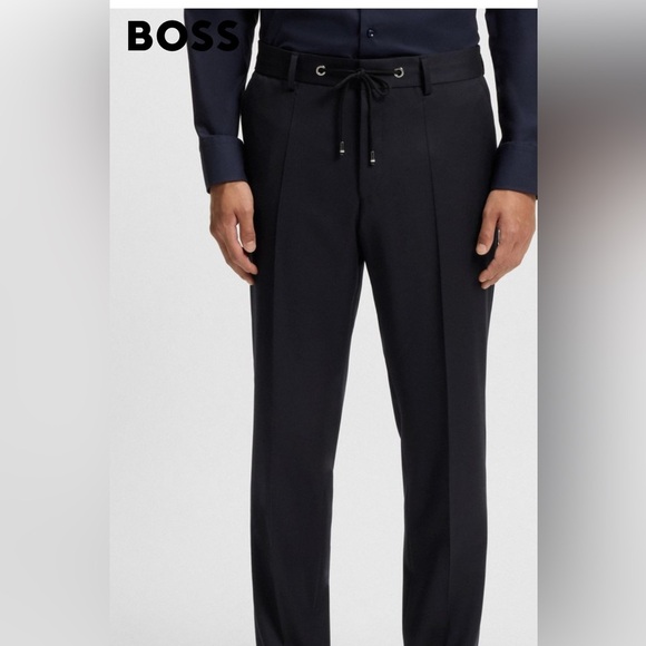 Hugo Boss Navy Men's Dress Pants - Picture 1 of 12